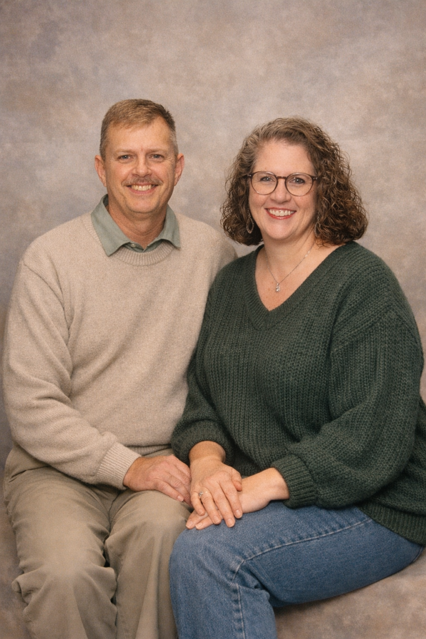 Thomas Kloos and his wife smiling together